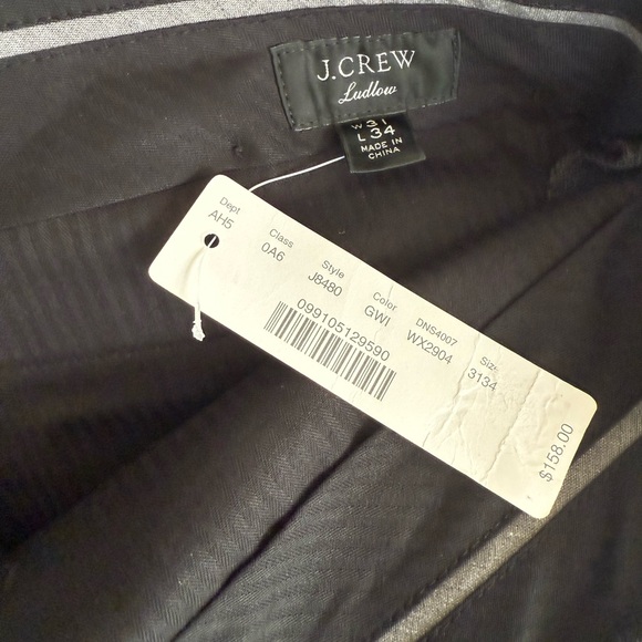 J. Crew Gray Plaid Men's Dress Pants - Picture 8 of 8